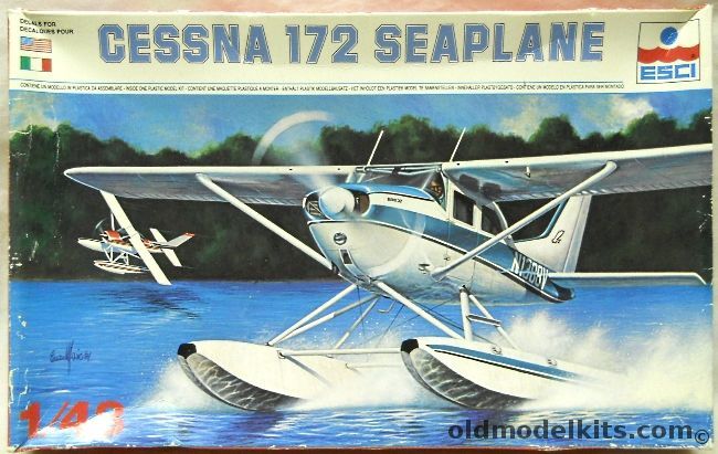 ESCI 1/48 Cessna 172 Skyhawk Hawk XP Seaplane, 4066 plastic model kit